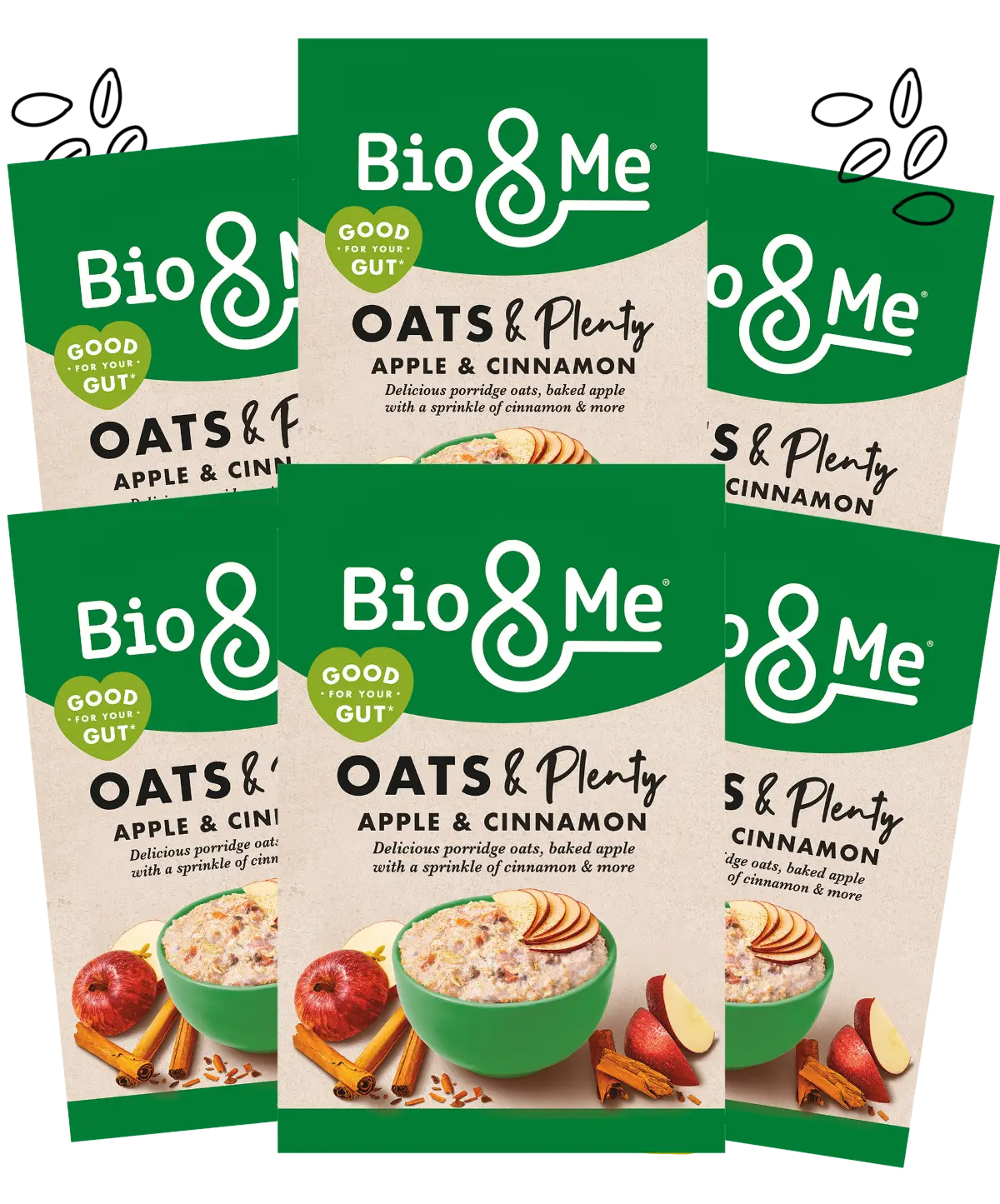 BIG VALUE 6-PACK OF APPLE & CINNAMON GUT-LOVING PORRIDGE (6x400g)