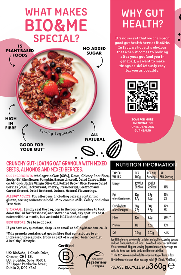 SUPER BERRY GRANOLA (360g)