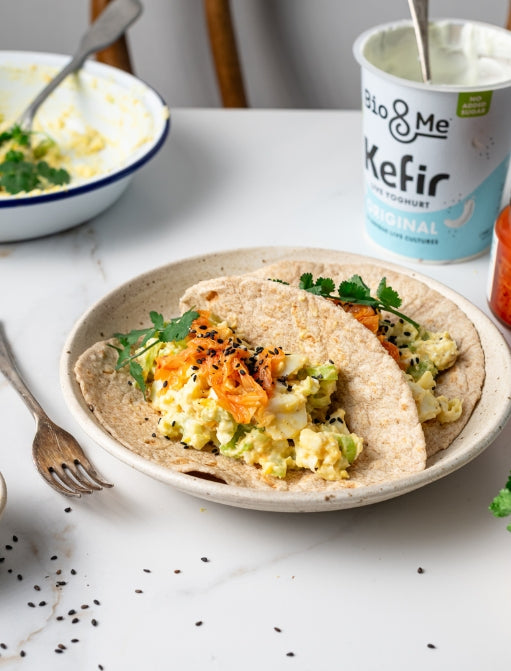 Kefir Egg Salad Wraps