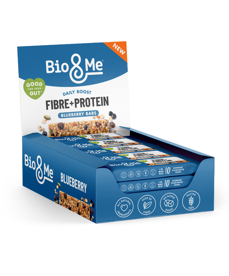BLUEBERRY FIBRE+PROTEIN BAR (18x40g) – Bio&Me