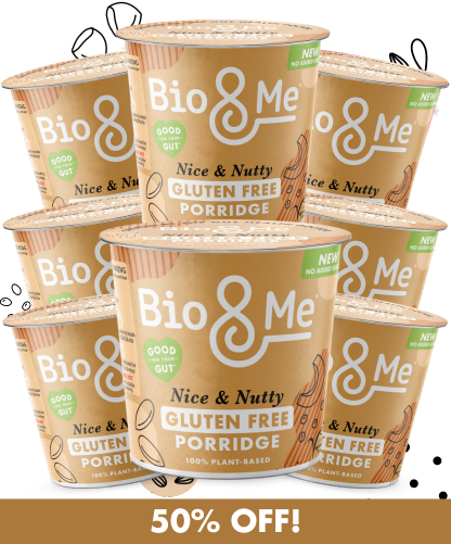 8-PACK BUNDLE - NICE & NUTTY GLUTEN FREE PORRIDGE POTS (8X58g)