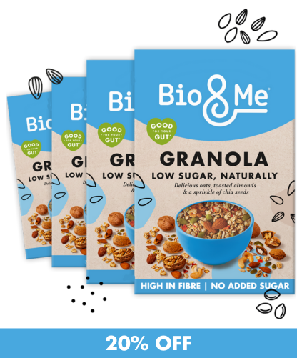 4-PACK BUNDLE - LOW SUGAR, NATURALLY GUT-LOVING GRANOLA (4x360g)