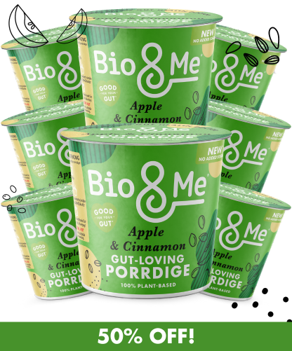 8-PACK BUNDLE - APPLE & CINNAMON GUT-LOVING PORRIDGE POTS (8X58g)