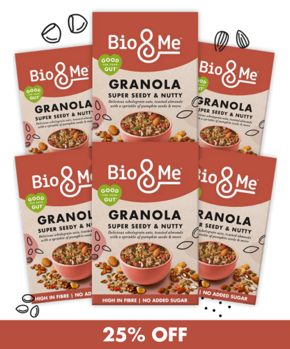 BIG VALUE 6-PACK OF SUPER SEEDY & NUTTY GUT-LOVING GRANOLA (6x360g)