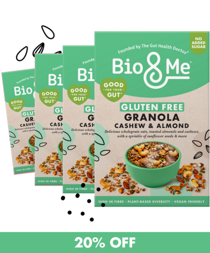 4-PACK BUNDLE - CASHEW & ALMOND GLUTEN FREE GUT-LOVING GRANOLA (4X350g)