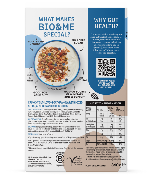 BIG VALUE 6-PACK OF BLUEBERRY IMMUNITY SUPPORT GRANOLA (6x360g)