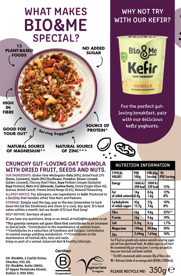 BIG VALUE 6 PACK - WOMEN'S HEALTH FRUIT & NUT GLUTEN FREE GRANOLA (6x350g)